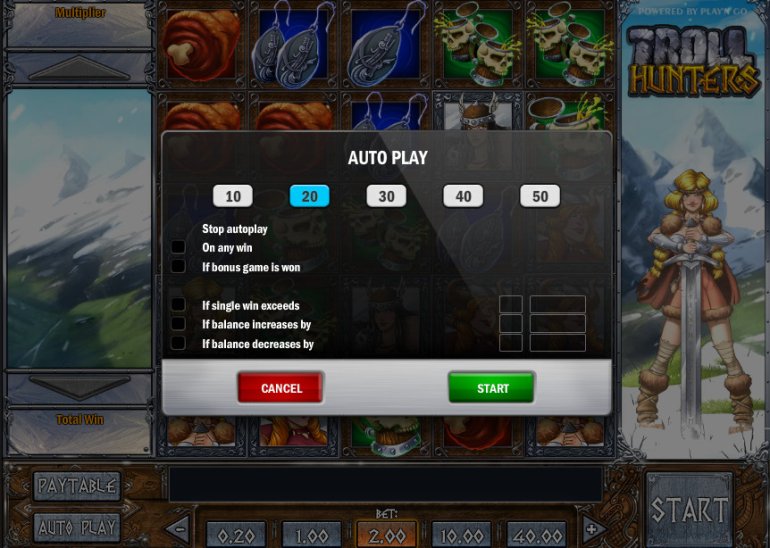 Autoplay im Troll Hunters-Spielautomaten
